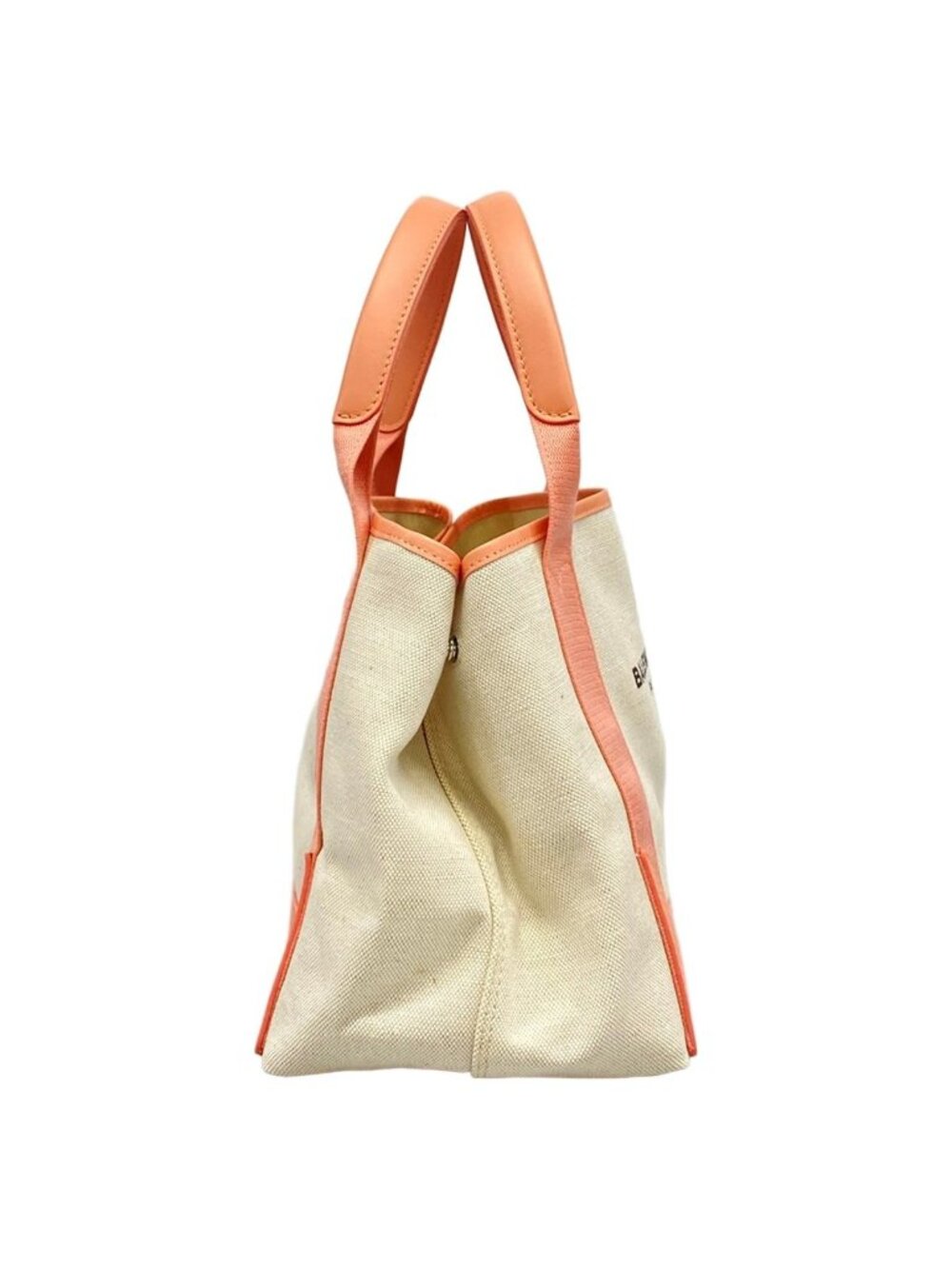 Balenciaga Tote Navy Cabas S Beige Pink Leather - Picture 2 of 13